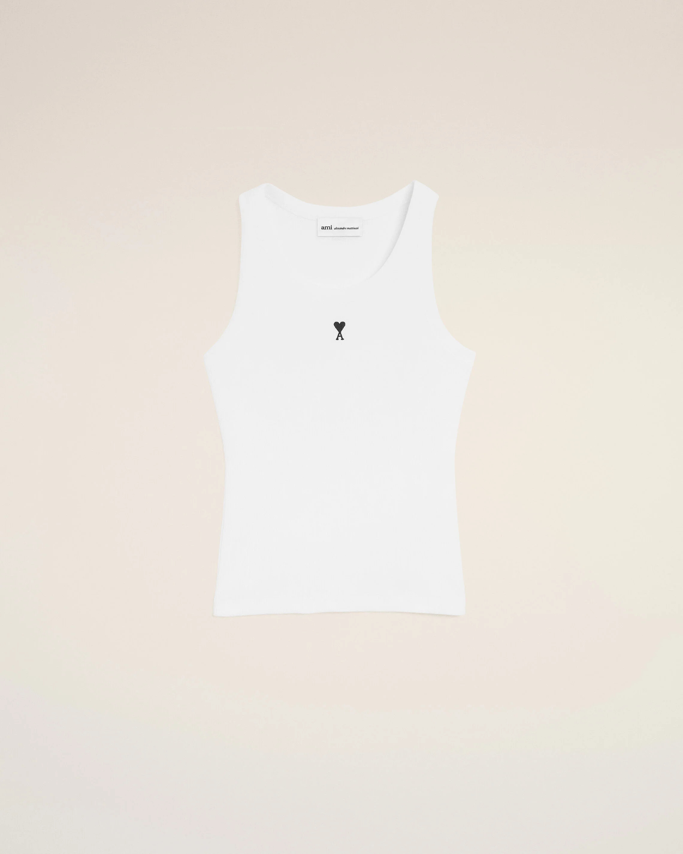 WHITE White Cotton Ami De Coeur Tanktop | Ami Paris | AMI Paris FR