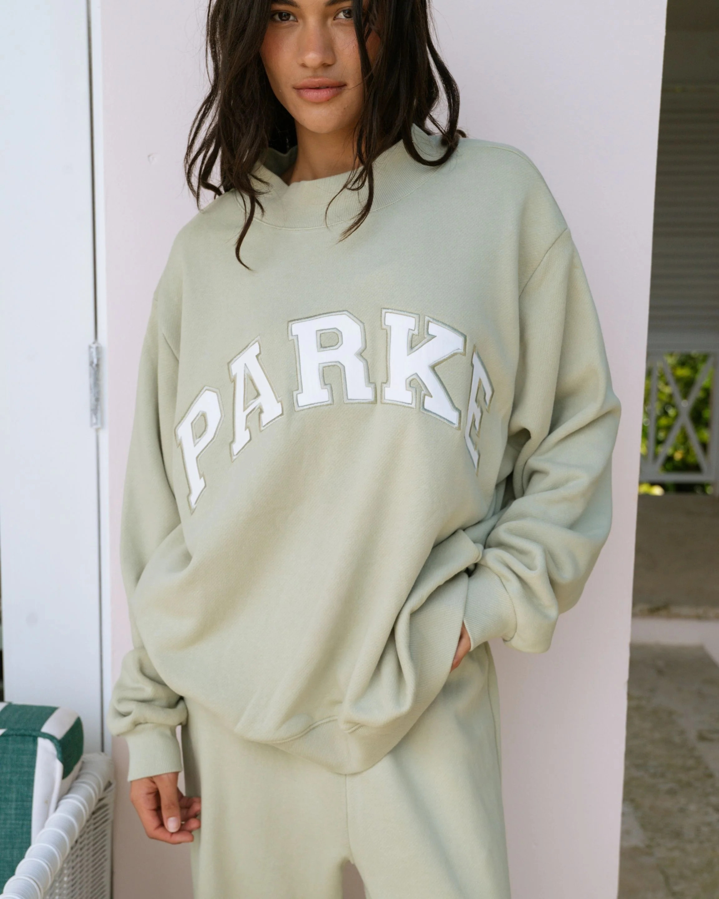 Preorder Varsity Mockneck - Seafoam | Parke