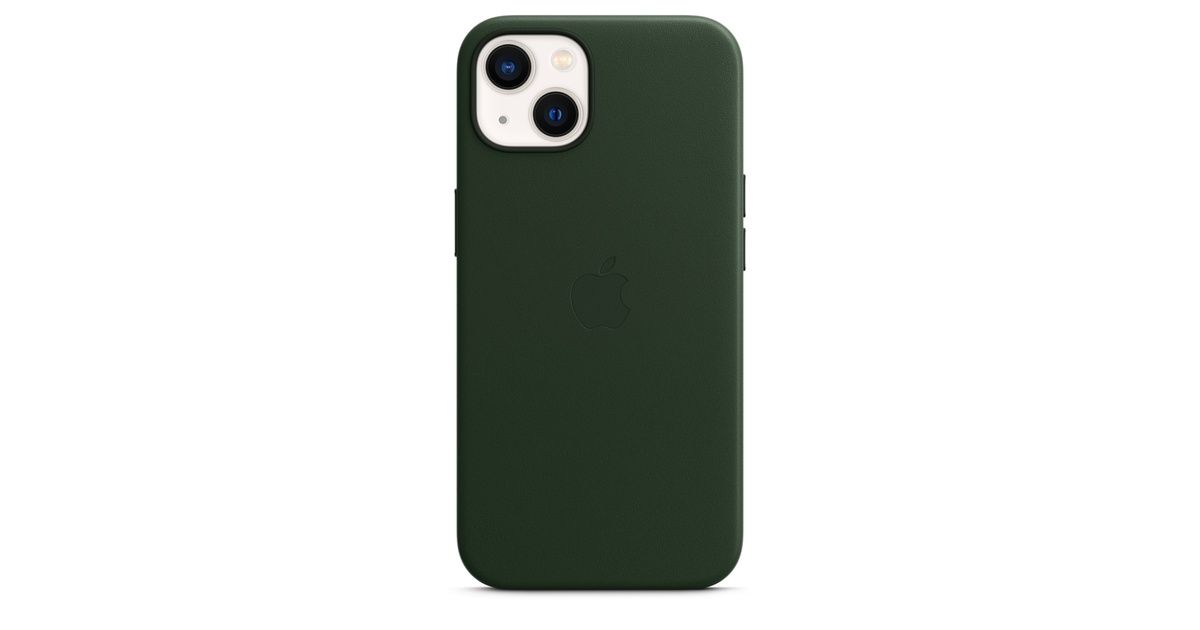 iPhone 13 Leather Case with MagSafe - Sequoia Green | Apple (US)