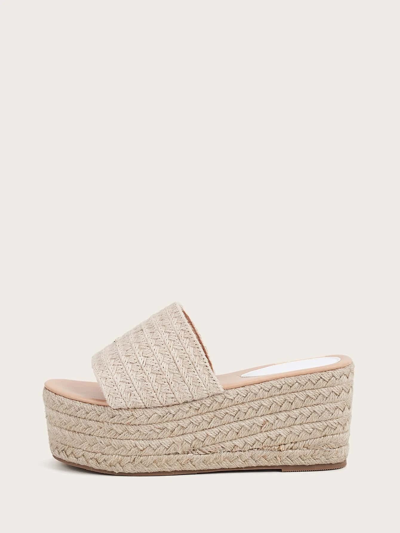 Open Toe Espadrille Platform Sandals | SHEIN