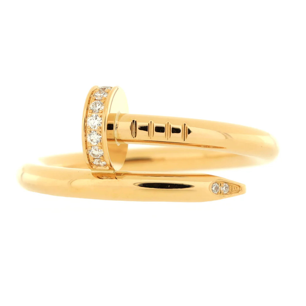 Juste un Clou Ring 18K Yellow Gold and Diamonds | Rebag