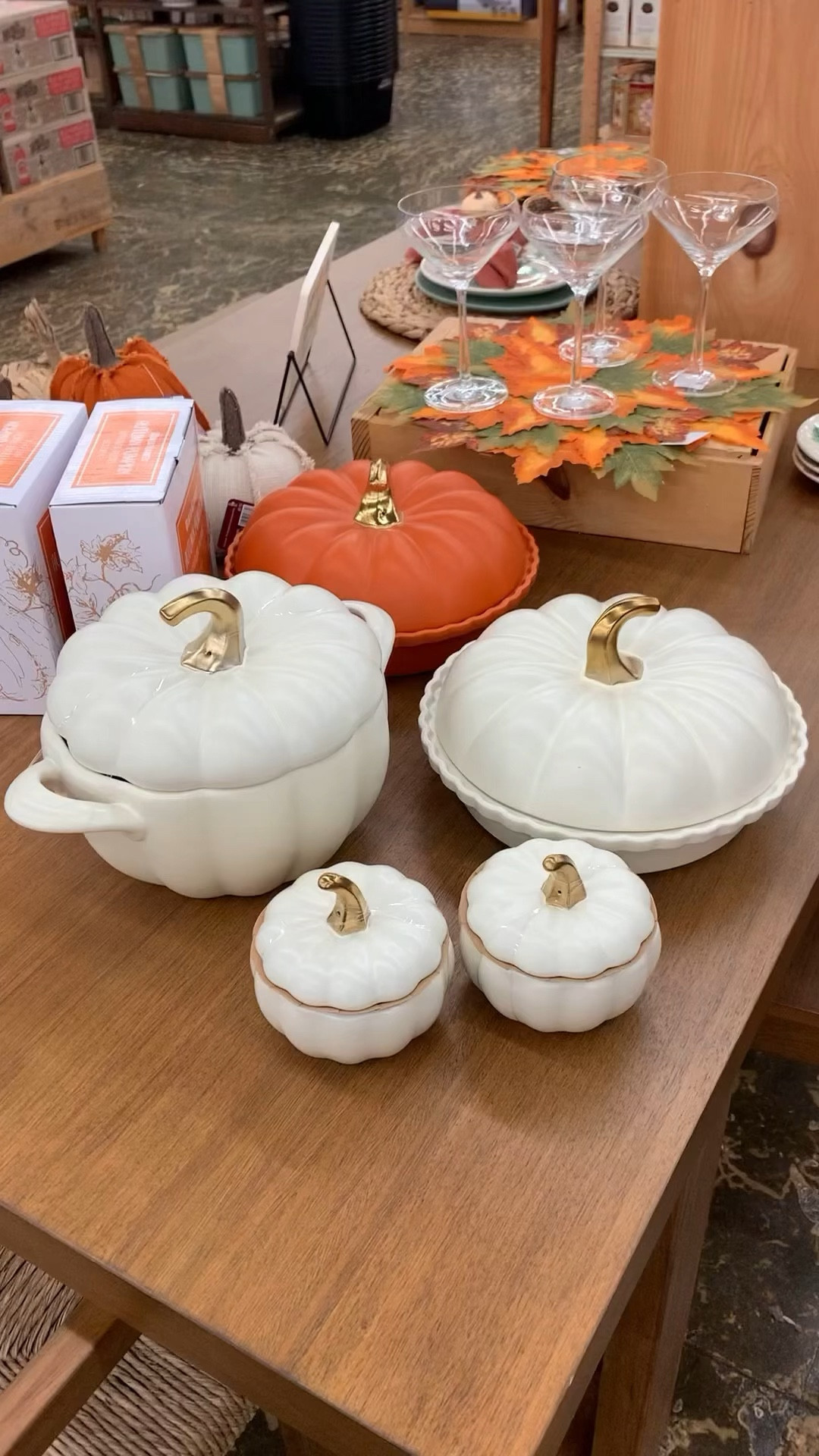 Fall kitchen accessories 🎃🍂 pumpkin pie dish pumpkin serving bowl white and gold pumpkin dishes fall decor 

#LTKhome #LTKsalealert #LTKunder50