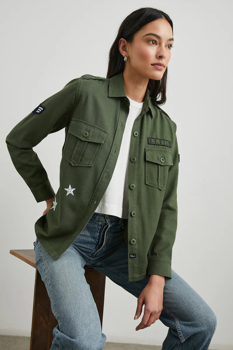 LOREN SHIRT JACKET - MILITARY OLIVE | Rails
