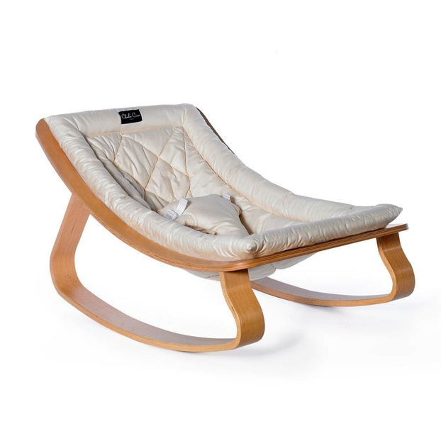 Levo Beech Wood Baby Bouncer White | Smallable FR