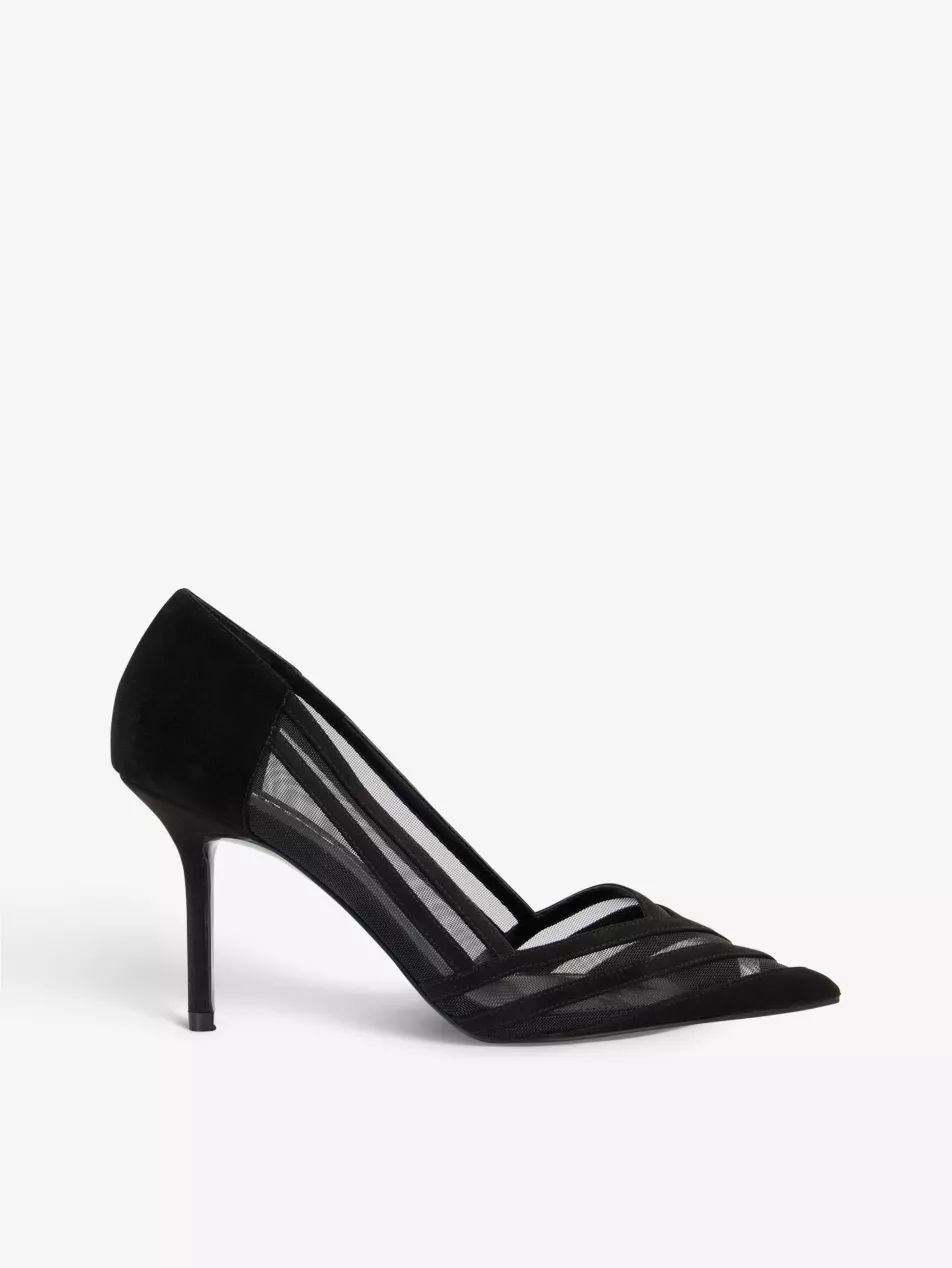 Axis mesh-panelled suede heeled courts | Selfridges