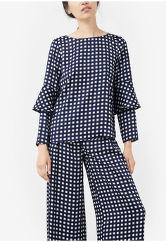 Ruffled Sleeve Blouse | Zalora (SG)