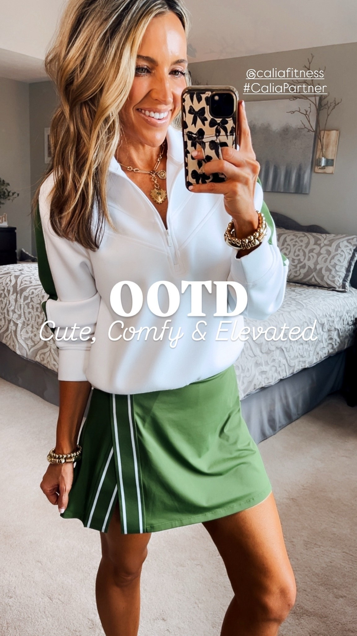 Sharing my cute, comfy & elevated OOTD from @caliafitness! Adorable athletic skort, the front slit is so fun and comfortable to move around in🙌 has built in shorts with pockets! The tank is the most perfect length with the best coverage! Plus it has a built in padded bra! You’re going to love this pullover! The material is crazy cozy & feels so high end!  Wearing xs in all! #caliaPartner

#LTKmomlife #LTKootd #LTKActive