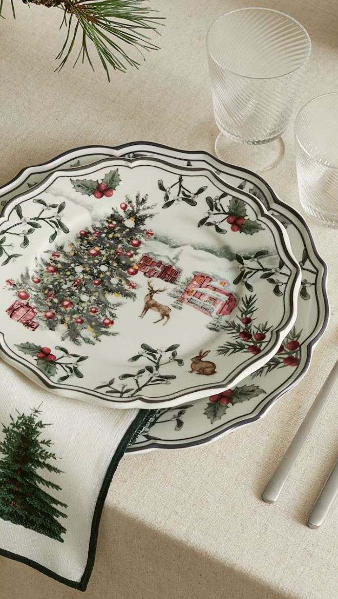 The loveliest Holiday dishes. H&M has such a beautiful collections this holiday season. Sharing all my favorites with you! I only bought the salad plates which is something I typically do, then I layer with my existing dinnerware. I will mix in the bowls and platter to
tie it all together. 

#LTKHoliday #LTKHome #LTKSeasonal