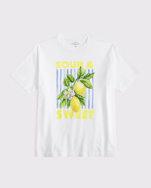 Oversized Lemon Graphic Tee | Abercrombie & Fitch (US)