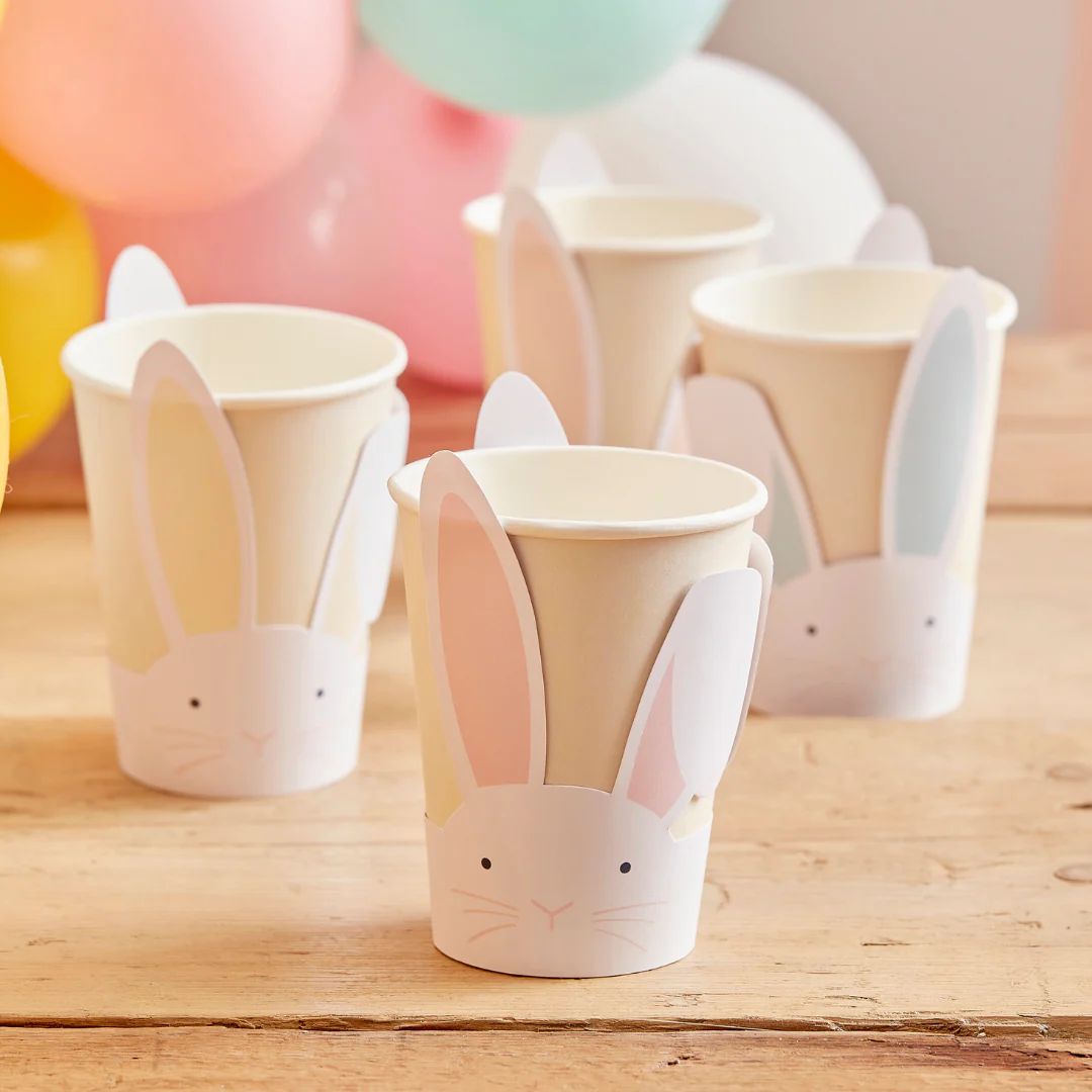 Pastel Easter Bunny Paper Cups | Ellie and Piper