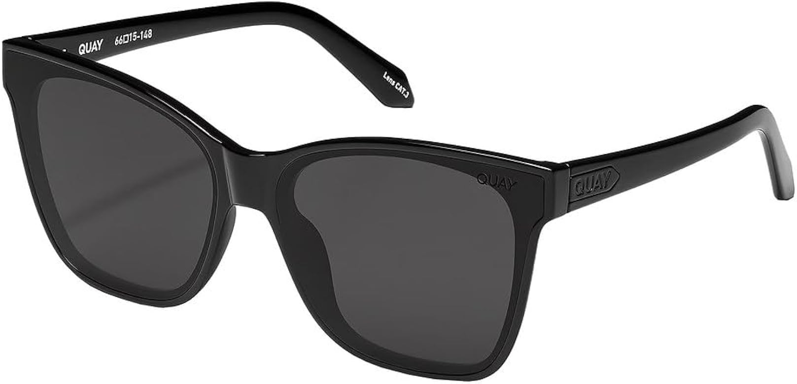 Amazon.com: Quay Square Sunglasses, Black/Black, Large : Clothing, Shoes & Jewelry | Amazon (US)