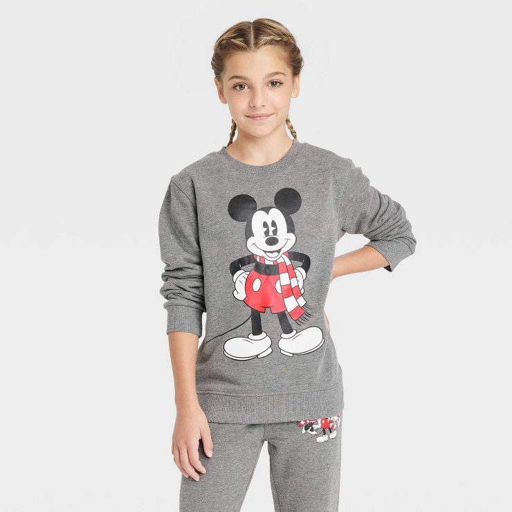 Kids' Mickey Mouse Sweatshirt - Charcoal Gray | Target