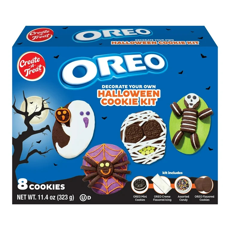 Create-A-Treat OREO Halloween Chocolate Cookie Decorating Kit, 11.4oz, 8 Count - Walmart.com | Walmart (US)
