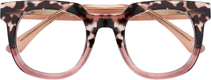 peepers by peeperspecs Women's Showbiz Soft Square Blue Light Blocking Reading Glasses | Amazon (US)