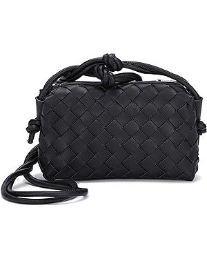 Woven Crossbody Bags For Women, Small Handmade Purse Clutch Shoulderbag Handbag, Zipper Closure | Amazon (US)