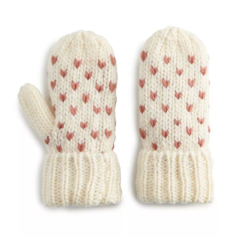 Women's LC Lauren Conrad Birdseye Knit Mittens | Kohl's