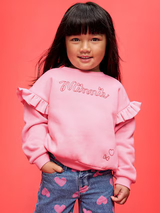 Old Navy x Disney Minnie Mouse Embroidered Ruffle-Sleeve Sweatshirt for Toddler Girls | Old Navy (US)