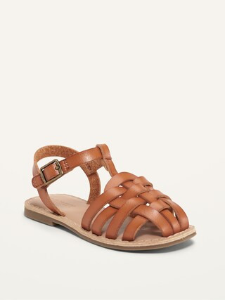 Faux-Leather Fisherman Sandals for Toddler Girls | Old Navy (US)