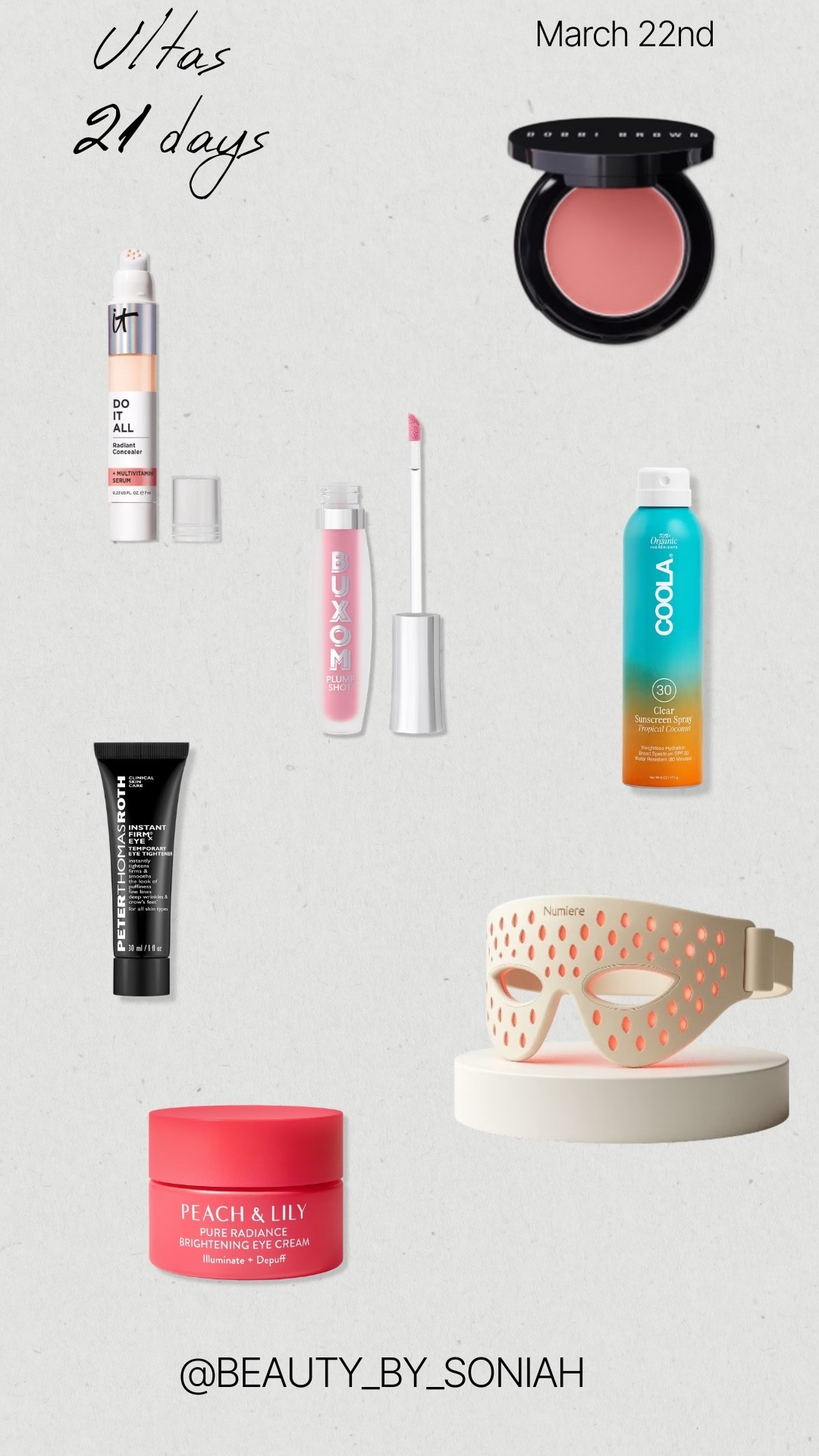 Ultas 21 days of beauty 
3/22

#LTKBeauty #LTKOver40 #LTKSaleAlert