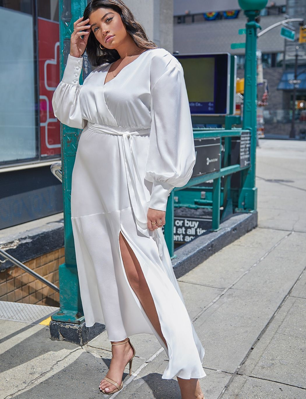 Satin Maxi Dress | Eloquii