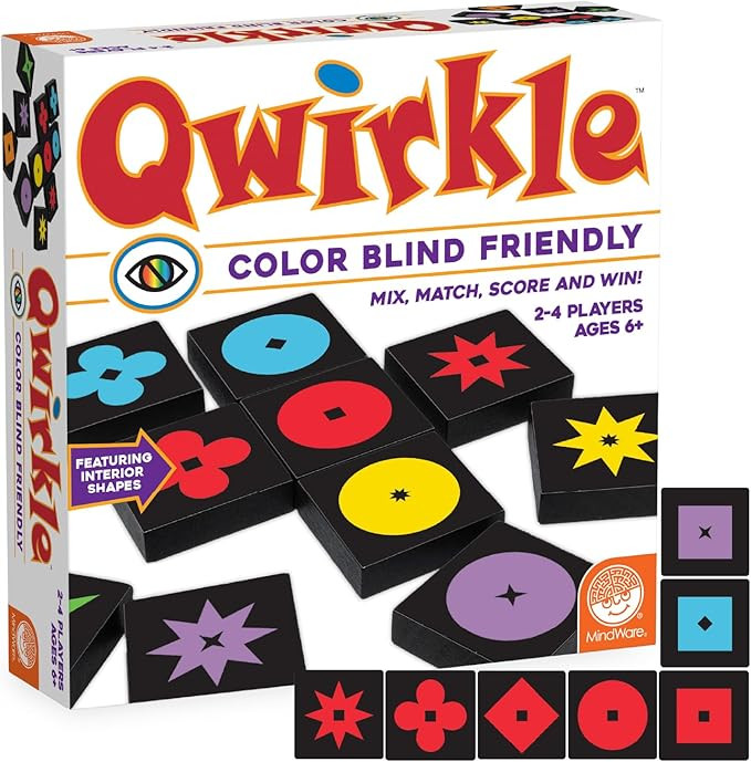 MindWare Qwirkle Color Blind Friendly Family Game Game for Kids and Adults - Fun Family Game Nigh... | Amazon (US)