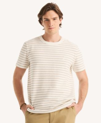 Men's Short-Sleeve Seersucker Striped T-Shirt | Macy's
