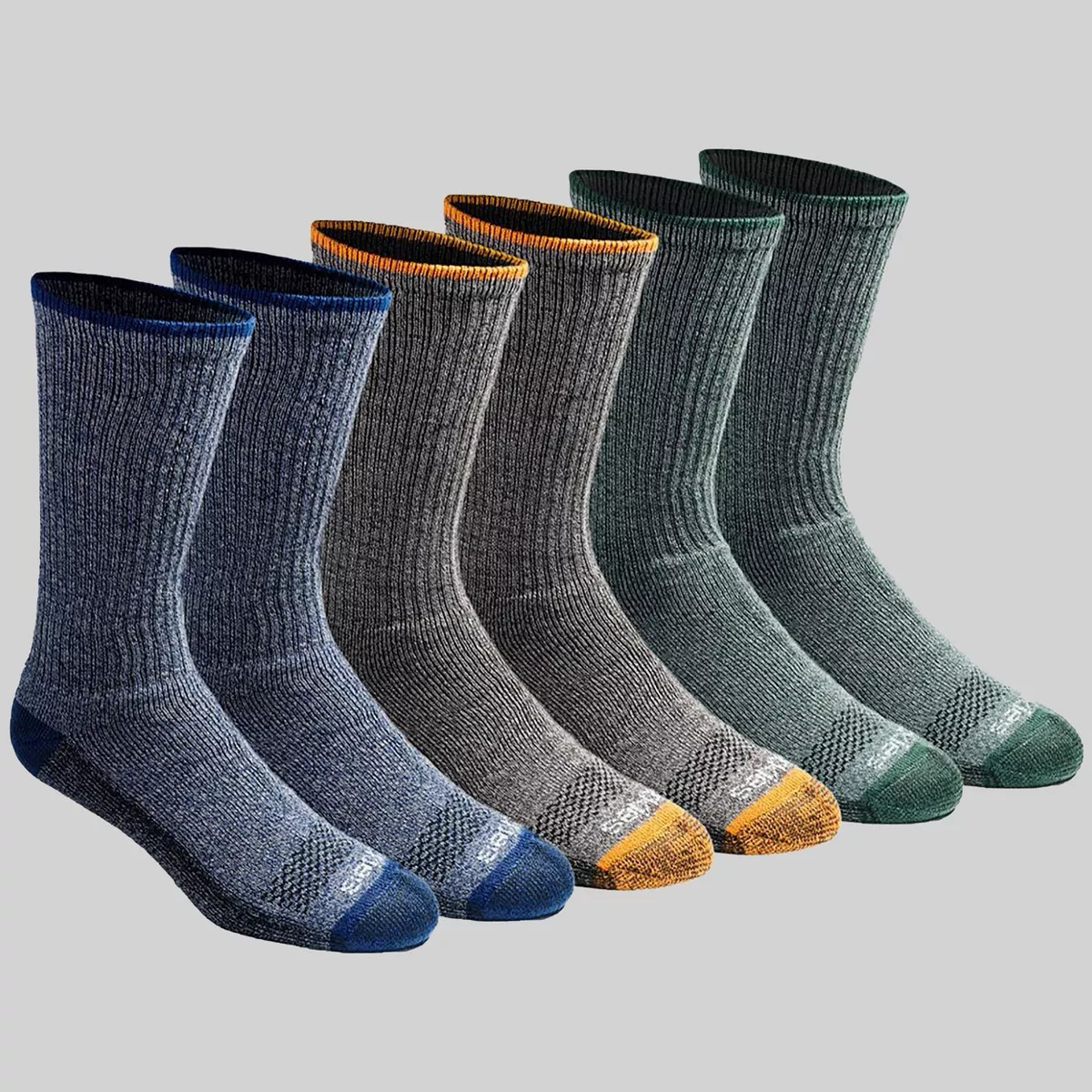 Dickies Men's 6pk Dri-Tech Tipped Crew Socks - 6-12 | Target