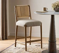 Eaton Upholstered Counter Stool | Pottery Barn (US)