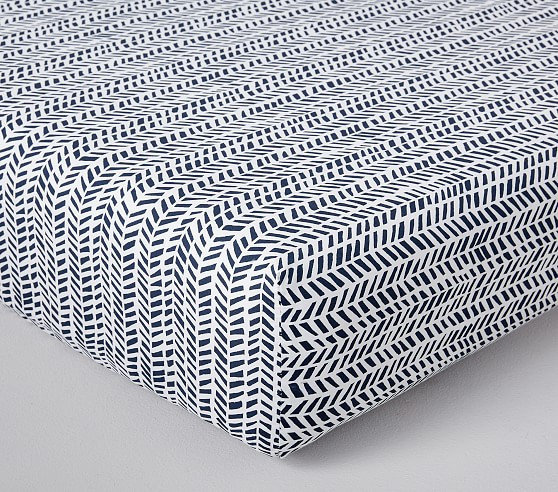 Broken Arrow Organic Crib Fitted Sheet | Pottery Barn Kids