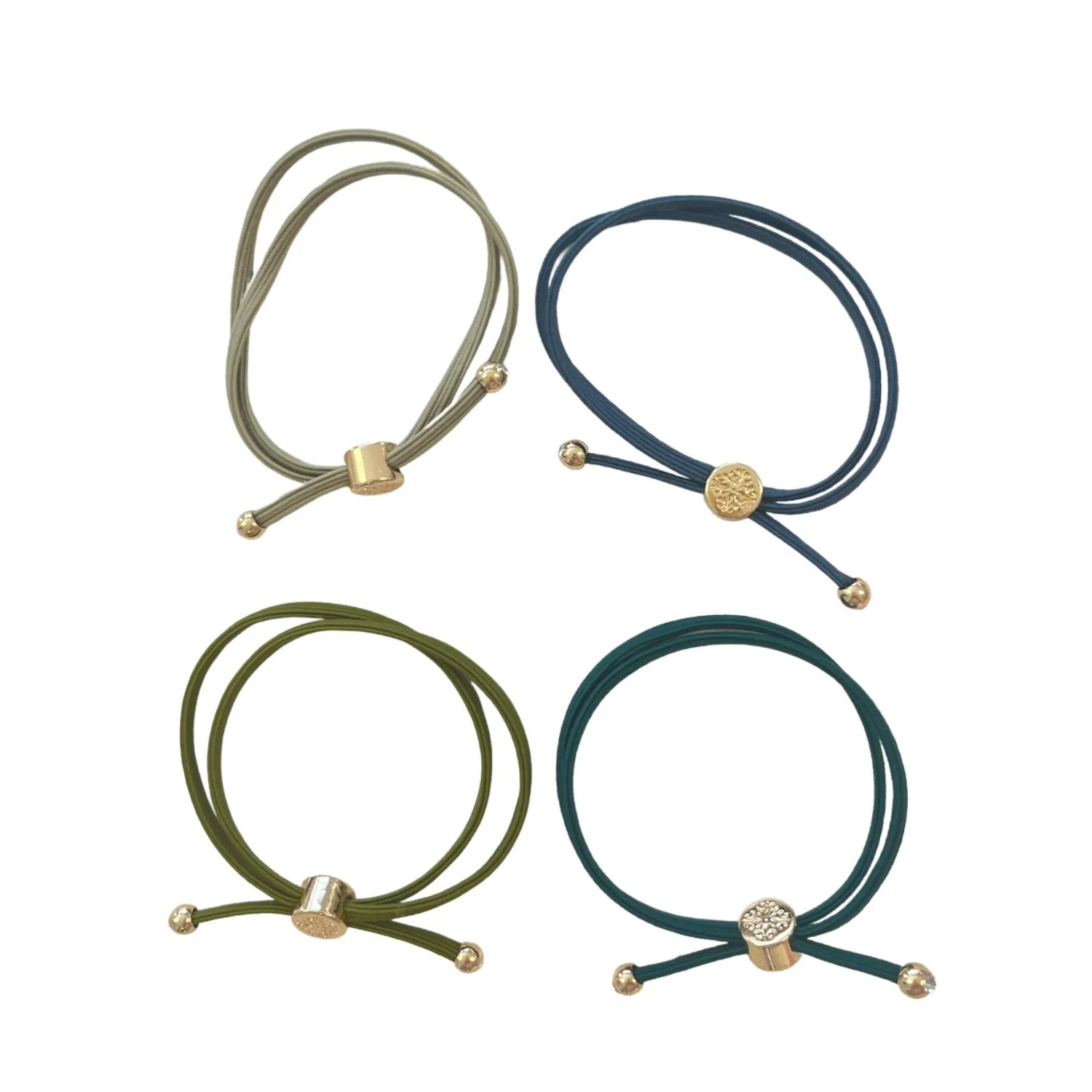 Skinny Hair Tie Set - Moss | Smith and Co. Jewel Design