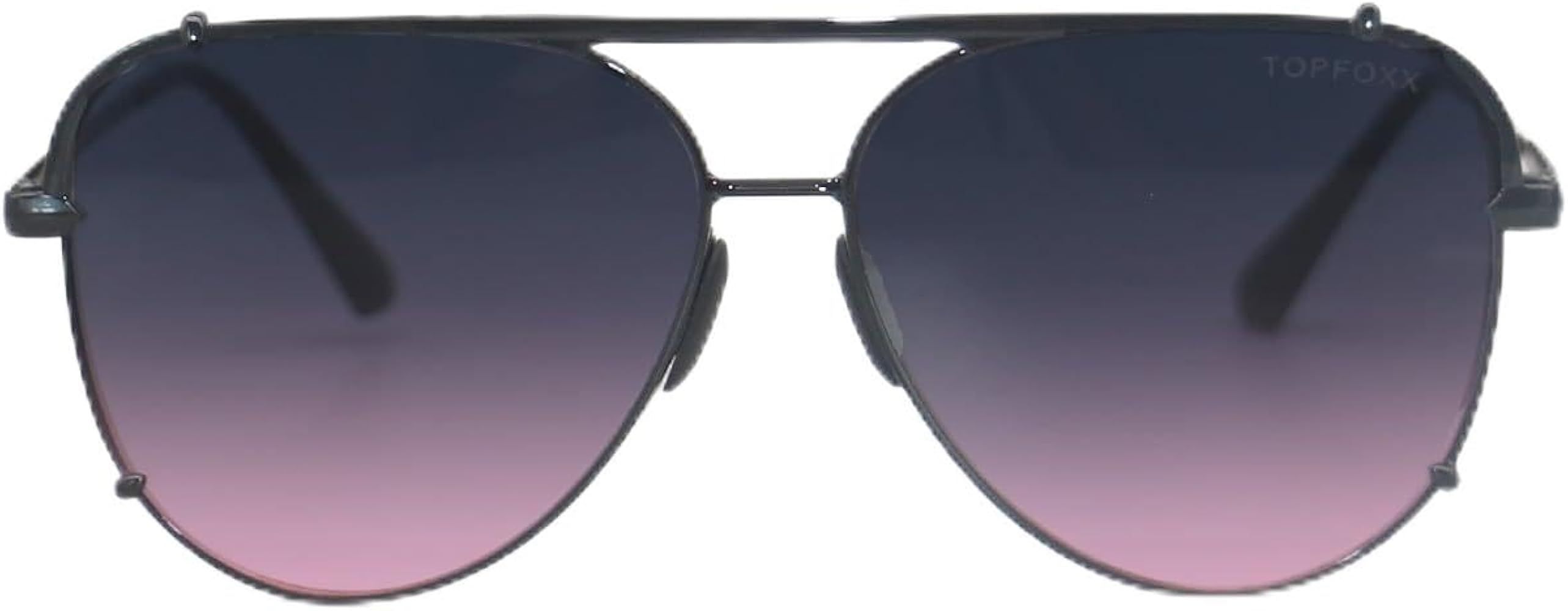 TOPFOXX - Cristina Stults Tangle Free Aviators Designer Sunglasses with UV400 Protection | Amazon (US)