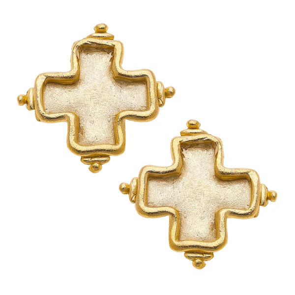 Square Cross Studs | Susan Shaw