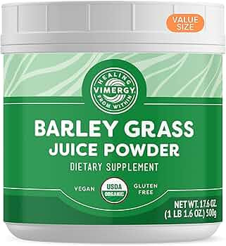 Vimergy USDA Organic Barley Grass Juice Powder, 500g | Amazon (US)