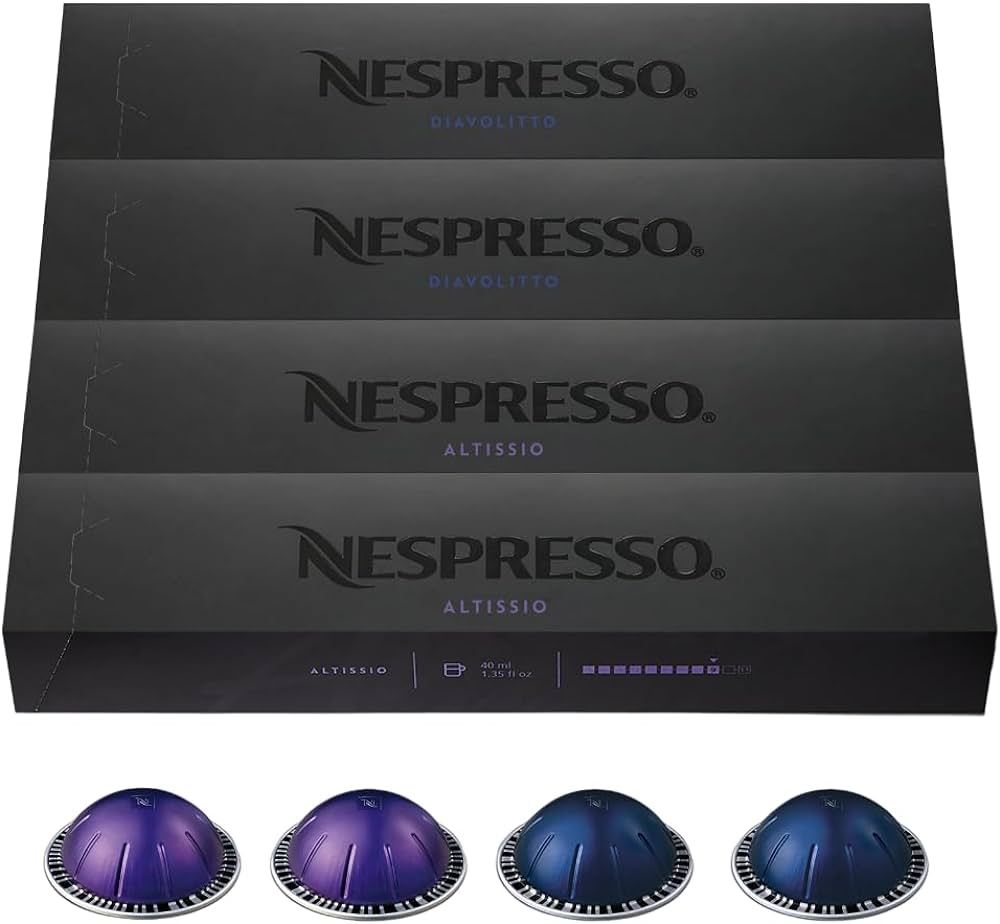 Nespresso Capsules VertuoLine, Espresso, Bold Variety Pack, Medium and Dark Roast Espresso Coffee... | Amazon (US)