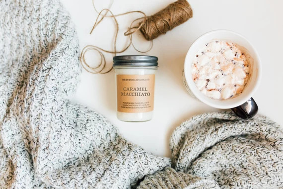 Caramel Macchiato / Hand-Poured Premium Soy Candle | Etsy | Etsy (US)