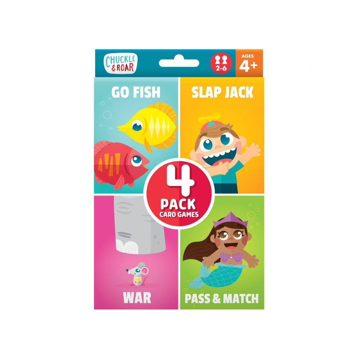 Chuckle & Roar Go Fish, Slap Jack, War and Pass & Match Classic Card Games | Target