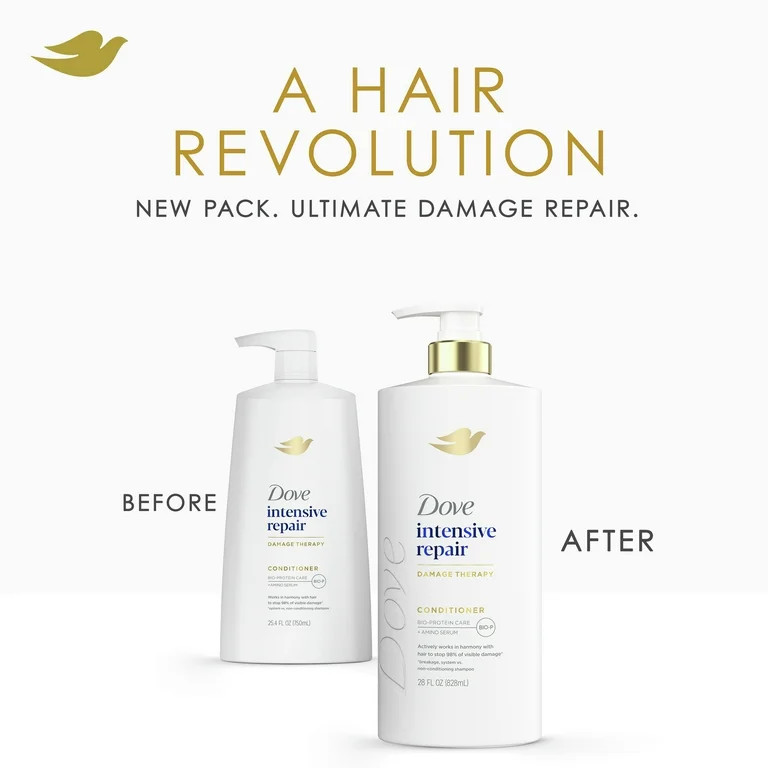 Dove Conditioner for Women Intensive Repair with Bio-Protein Care Technology and Amino Serum, 28 ... | Walmart (US)