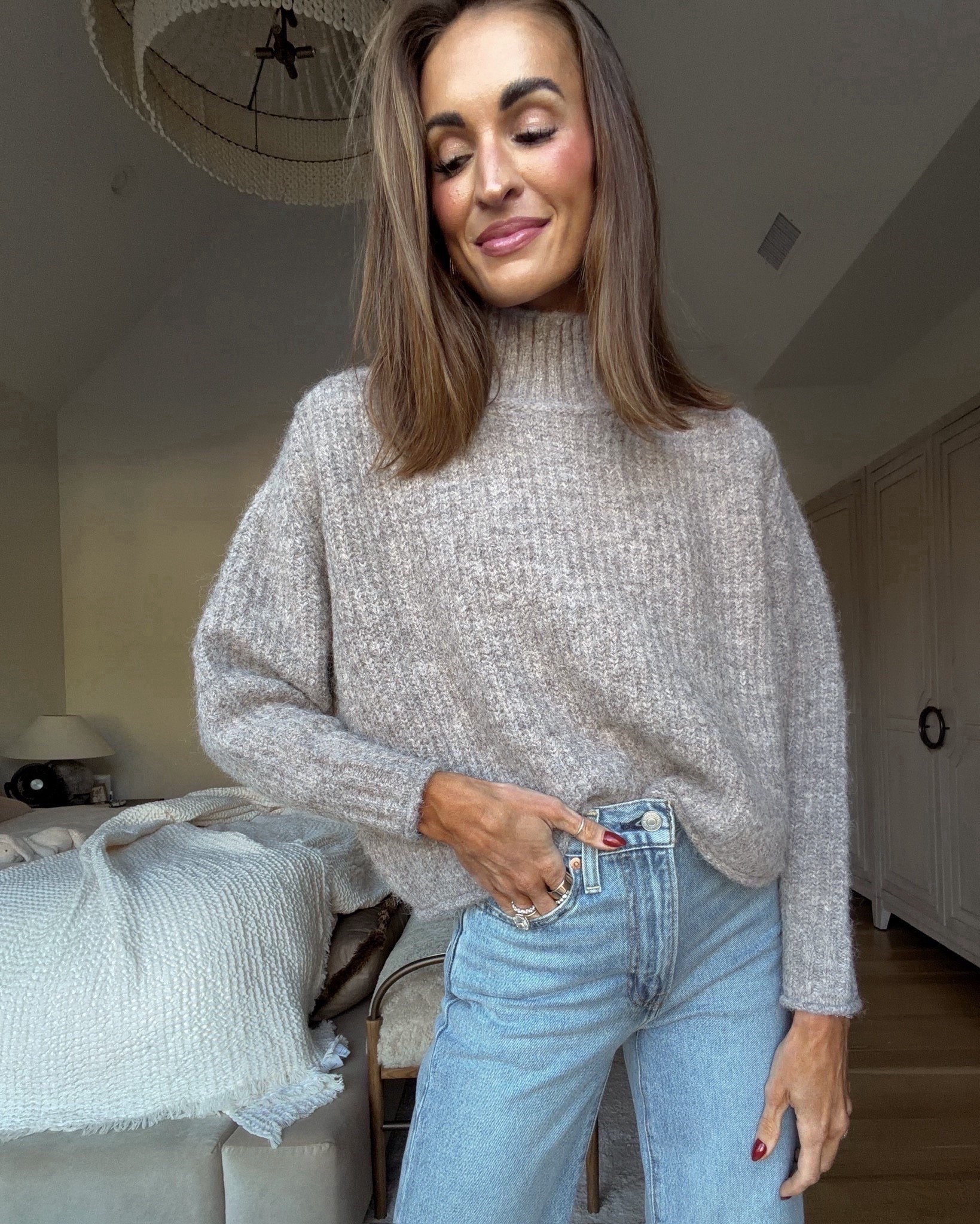 just saw this adorable sweater is back in stock and they came out with new colors for spring! 😍 runs tts and is so soft / not itchy at all! 💯 

#LTKootd