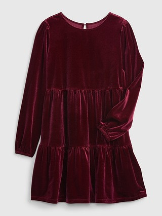 Kids Tiered Velvet Dress | Gap (US)