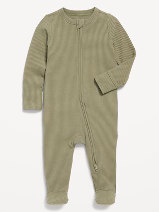 Unisex Sleep & Play 2-Way-Zip Footed One-Piece for Baby | Old Navy (US)
