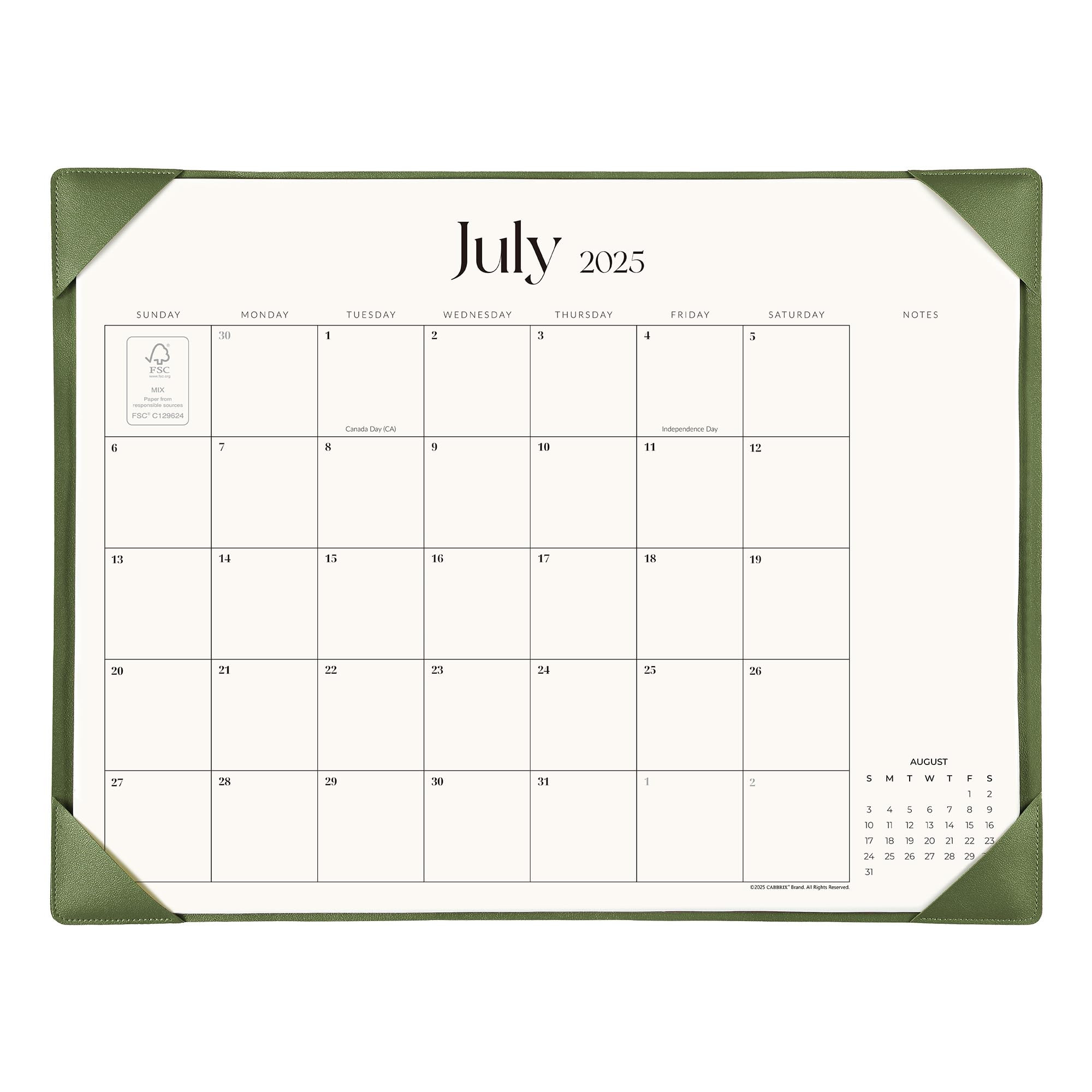 Simplified Desk Calendar 2025-2026 with Desktop Mat, Cabbrix Large Desk Pad Calendar 21" x 16-1/2... | Amazon (US)