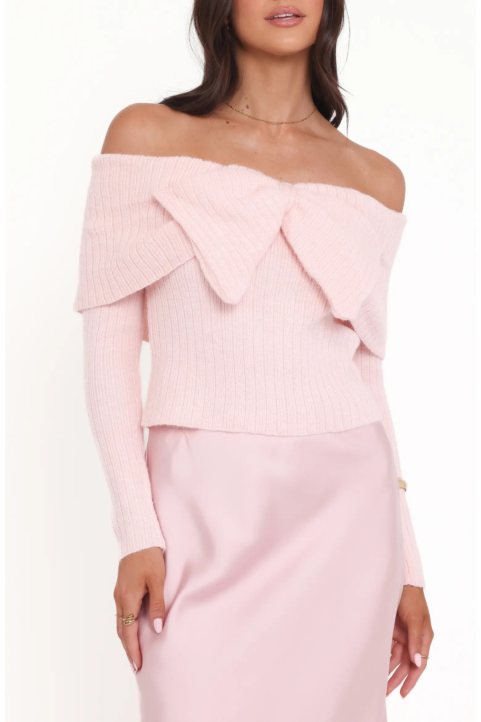 Petal & Pup Helene Off the Shoulder Bow Sweater (Women) | Nordstrom | Nordstrom