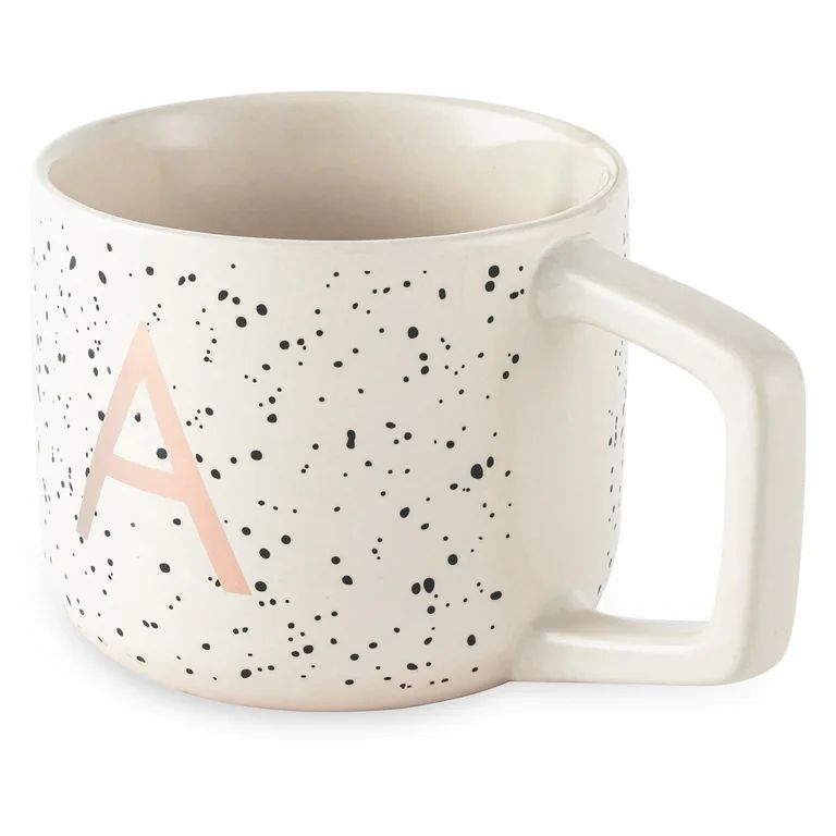 Thyme & Table Stoneware Monogram A Mug, White Speckled | Walmart (US)