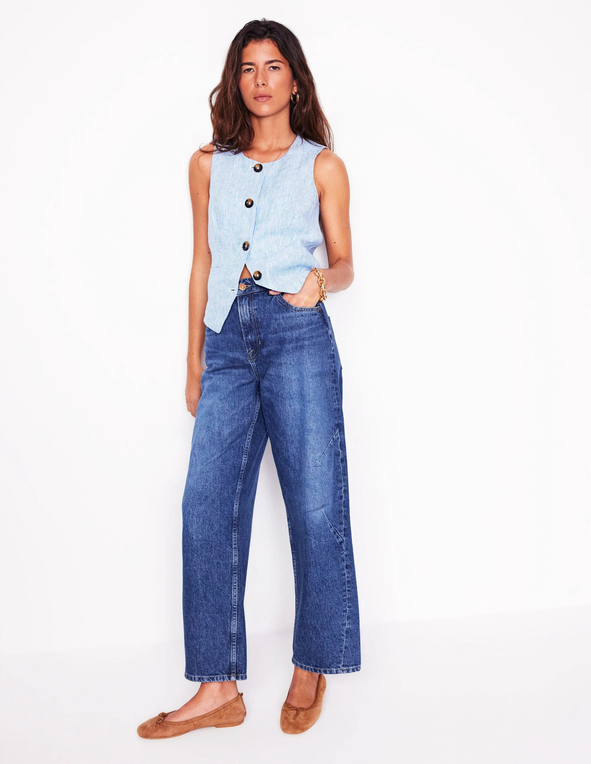Barrel Leg Jeans-Mid Vintage | Boden (US)