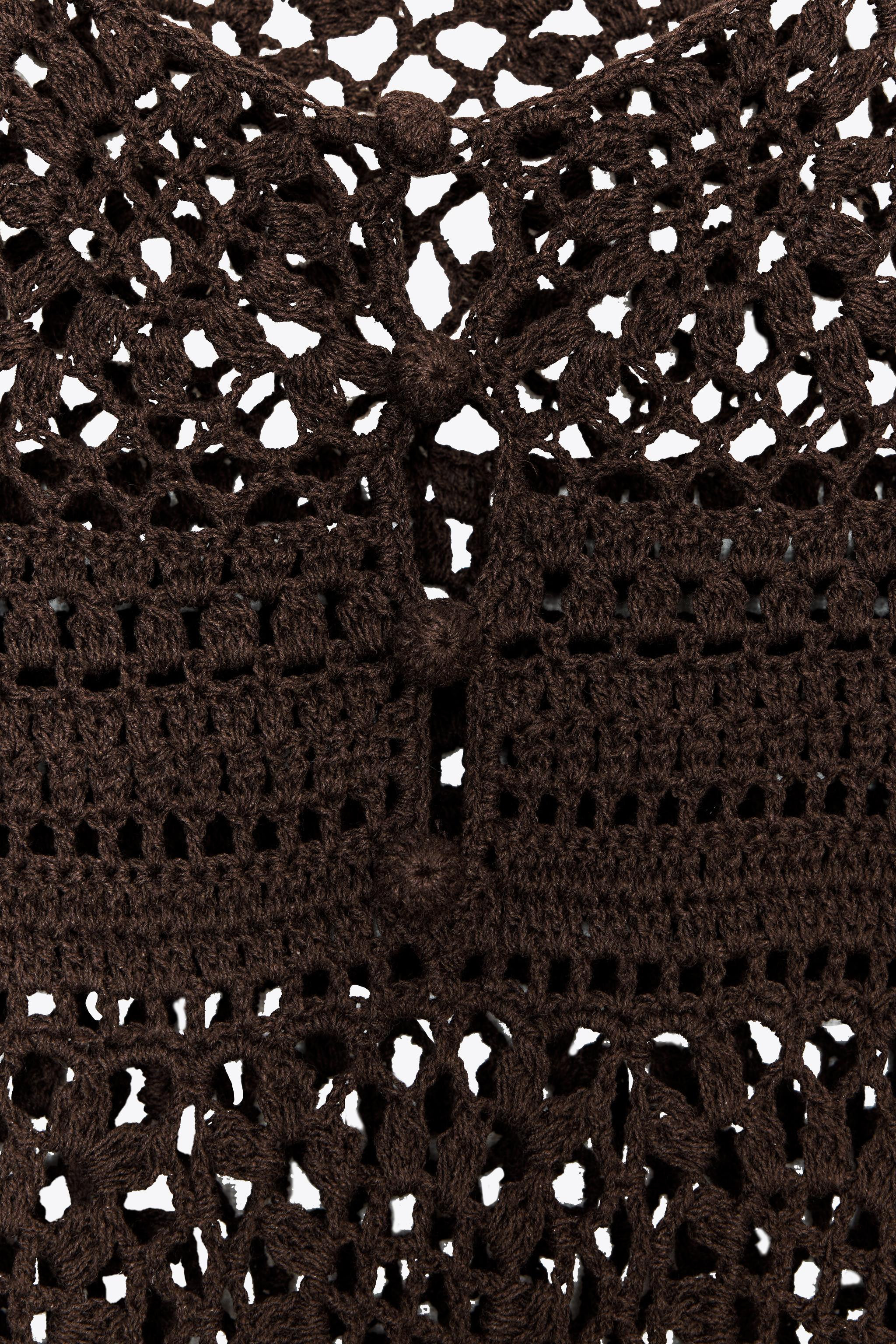 CROCHET KNIT MINI DRESS | Zara US