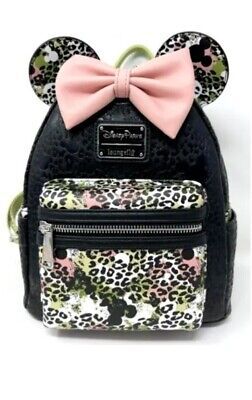 NWT!! Disney Parks Animal Kingdom Safari Mickey Ear Pink Bow Backpack Loungefly  | eBay | eBay US