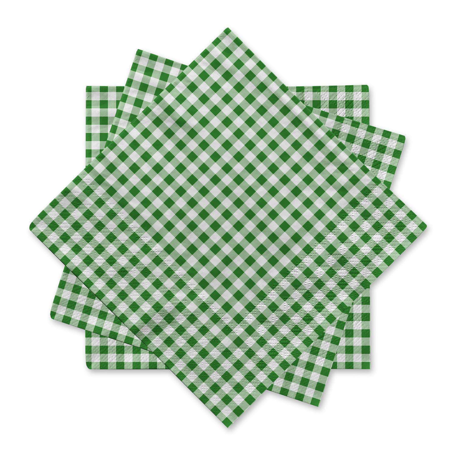 Gatherfun Disposable Napkins Paper, Green Plaid for Saint Patrick's Day Party (3-Ply, pack of 50) | Amazon (US)