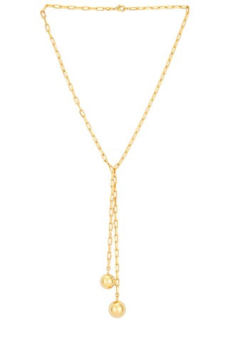 Double Ball Link Drop Lariat Necklace
                    
                    By Adina Eden | Revolve Clothing (Global)