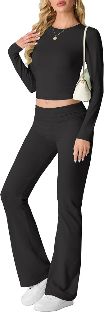 IWOLLENCE Two Piece Outfit Women 2-Piece Lounge Sets for Women UK Coord Outfit Y2K Gym Set Lounge... | Amazon (UK)