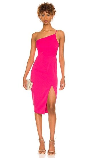 Lazo Midi Dress in Hot Pink | Revolve Clothing (Global)